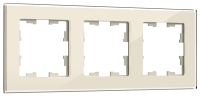 BRITE Рамка 3 поста РУ-3-2-БрВа стекло ванильный IEK BR-M32-G-K10