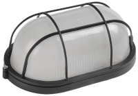 Светильник НПП1402 черный/овал с реш.60Вт IP54 IEK LNPP0-1402-1-060-K02