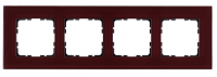 Рамка 4-постовая стекло цвет Гранатовый Jasmart G1004GH