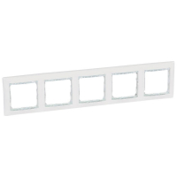 Рамка 5-постовая Legrand Valena белая/кристалл 774465