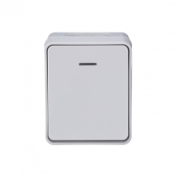 AtlasDesign Profi54 выключатель одноклавишный с подсветкой IP54 10 АХ, БЕЛЫЙ, Россия Systeme Electric ATN540113