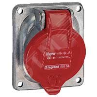 Розетка встраиваемая IP44 3К+З 400v 63А Hypra Legrand 053833