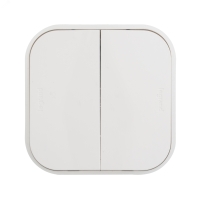 Quteo Выключатель двухклавишный наружный белый 10А Legrand 782202