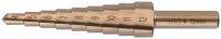 Сверло ступенчатое HSS Co5% (Р6М5К5) по металлу, 9 ступеней, 4-12 мм FIT 36391