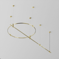 Основание круглое+прямое  на тросовых подвесах Hang для трековых светильников Maytoni Technical Flarity TFC-Flar-H05-BS