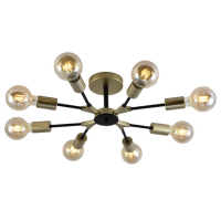 Люстра на штанге Seven Fires Evlina SF3370/8C-GD-BK