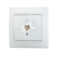 MIRA Розетка компьютерная RJ45 х 1 белая Lezard 701-0202-139
