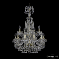Подвесная люстра Bohemia Ivele Crystal 1409/10+5/195/XL-83/2d G