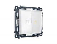 Комплект механизма 2-кл выключателя с подсветкой Ambrella Volt Alfa MA124010