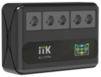 Источник бесперебойного питания Line-interactive 800ВА/480Вт, однофазный, LCD дисплей, с АКБ 1х9AH, 5xSchuko ITK ELT5-800VA-1-001