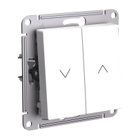 Выключатель 2-клавишный жалюзи, 10А, Systeme Electric AtlasDesign Лотос ATN001319