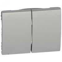 Лицевая панель Galea Life двойная Aluminium Legrand 771312