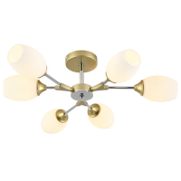 Люстра на штанге Seven Fires Bergin SF3369/6C-GD-CR-WT