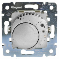 Термостат Legrand Galea Life с подсветкой НЗ контактом алюминий 775693