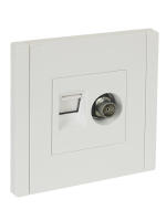 FORTE&PIANO Розетка двойная TV+RJ45 кат.6 FP237 белый IEK FP-AK20-2-K01