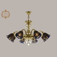 Подвесная люстра Art Classic 31.31.8.NV215IV.150SP.G.Sp.Amber.Blue.1B ArtClassic
