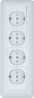 Розетка ОУ С ЗК 4 Я монтажная плата белая Systeme Electric RA16-411M-BI