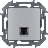 Телефонная розетка RJ11 INSPIRIA алюминий Legrand/Daccord 673822