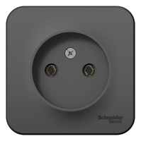 BLANCA Розетка наружная без заземления без шторок с изолирующей пластиной, 16А, 250В, антрацит Systeme Electric BLNRA000116