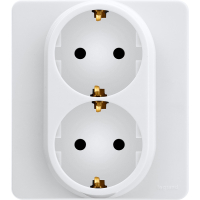 Розетка 2 x 2К+З немецкий стандарт 16 А 250 В~ INSPIRIA белый Legrand/Daccord 673750