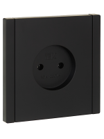 FORTE&PIANO Розетка 1-местная без заземления без защитных шторок винтовое крепление 10А FP118 черный IEK FP-R10-10-K02