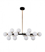 Люстра на штанге Lumina Deco Marsiada LDP 6033-16 BK+MD