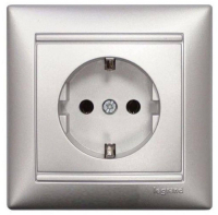 Розетка 2К+3 Legrand Valena 16A 250V с/з алюминий 770123