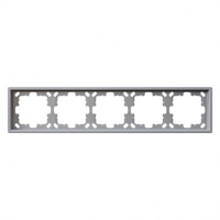 Рамка серия FD 5-постовая, цвет Белый матовый (soft touch) Jasmart FD1005PWM