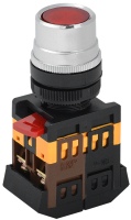 Кнопка красная ABLF-22 1з+1р с подсветкой неон 240В IEK BBT10-ABLF-K04