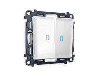 Комплект механизма 2-кл выключателя с подсветкой Ambrella Volt Alfa MA104020