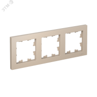 ATLASDESIGN рамка трехпостовая, универсальная, ПЕСОЧНЫЙ Systeme Electric ATN001203