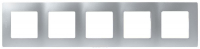 Рамка 5-постовая Legrand Etika алюминий 672555