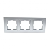 Рамка на 3 поста Mono Electric Despina серебро 102-210000-162