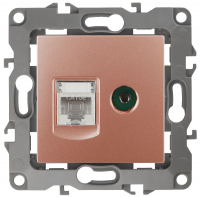 Розетка комбинированная RJ45+TV Эра 12-3110-14 Б0027449 ЭРА