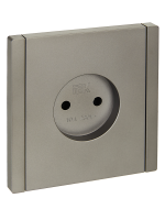 FORTE&PIANO Розетка 1-местная без заземления без защитных шторок винтовое крепление 10А FP518 сталь IEK FP-R10-10-K46