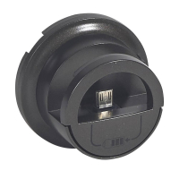 Лицевая панель Legrand Celiane розетки-зарядки USB с подставкой для смартфона графит 067910