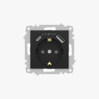 Розетка с/з зарядка (Type C+USB) ELBI Zena Vega 609-014800-334