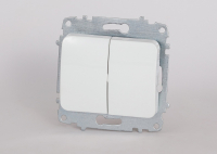 Выключатель двухклавишный ELBI Jazz 607-010200-202