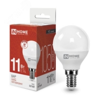 Лампа светодиодная LED-ШАР-VC 11Вт 230В Е14 4000К 1050Лм IN HOME IN-HOME 4690612020594