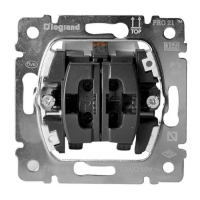 Выключатель двухклавишный Legrand Galea Life 10A 250V 775805