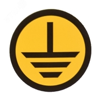 Знак безопасности ''Земля'' (круглый) d=20мм EKF an-1-04