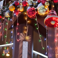 Гирлянда бахрома Eurosvet 100-001 мульти 1.8*0.5м IP20