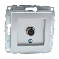 Розетка TV концевая с экраном Mono Electric Despina-Larissa серебро 500-002105-138