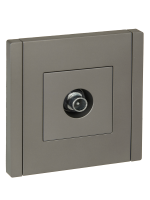 FORTE&PIANO Розетка TV проходная FP529 сталь IEK FP-A10-P-K46