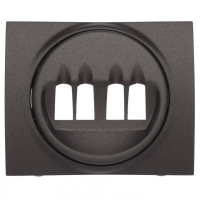 Лицевая панель Legrand Galea Life двойной розетки акустических систем темная бронза 771225