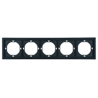 Рамка 5-местная Stekker Мия PFR00-3005-05 черный бархат 50465