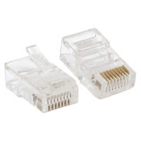 Коннектор RJ-45 TERACOM неэкранированный 8P8C Cat.5E универсальный (упак.10шт) EKF TRC-PLUG-5EUTP-10