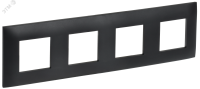 SKANDY Рамка 4-местная SK-F04Bl черный IEK SK-M42-K02