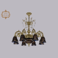 Подвесная люстра Art Classic 31.14.8.KR175SP.250IT.G.Sp.Amber.Blue.1B ArtClassic