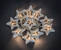 Гирлянда новогодняя светодиодная NGF-D009-10WW-2AA-деревянные звёздочки Navigator Group 14047 21452